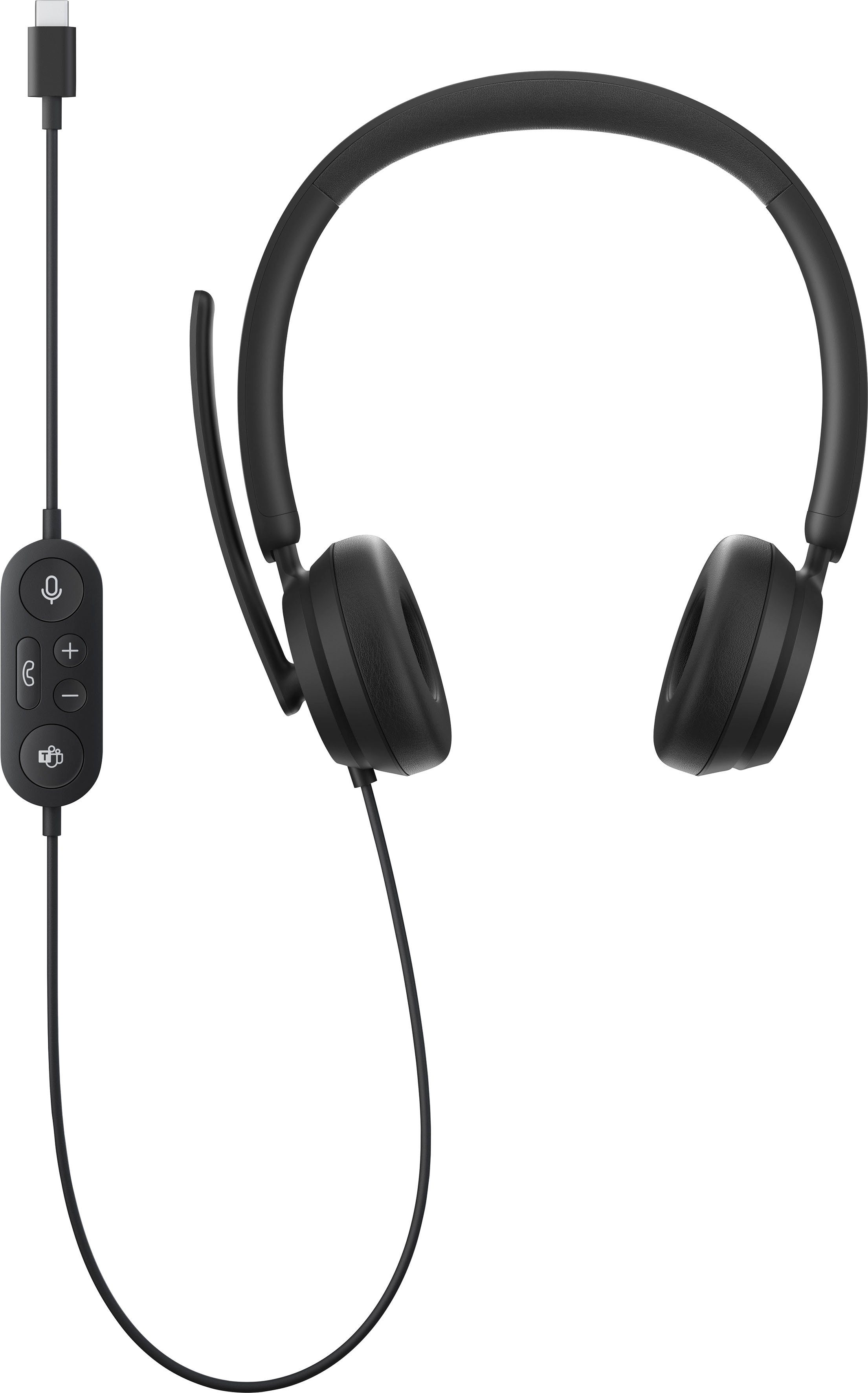 Microsoft Modern USB-C Headset On-Ear-Kopfhörer (Noise-Cancelling, integrierte  Steuerung für Anrufe und Musik), On-Ear Kopfhörer, Übertragung: Kabel