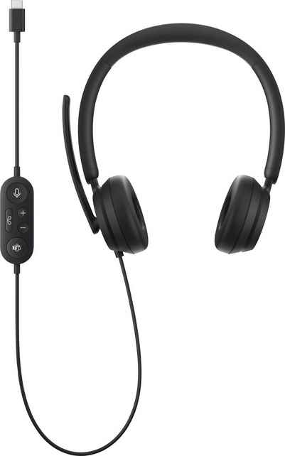 Microsoft »Modern USB-C Headset« On-Ear-Kopfhörer (Noise-Cancelling, integrierte Steuerung für Anrufe und Musik)