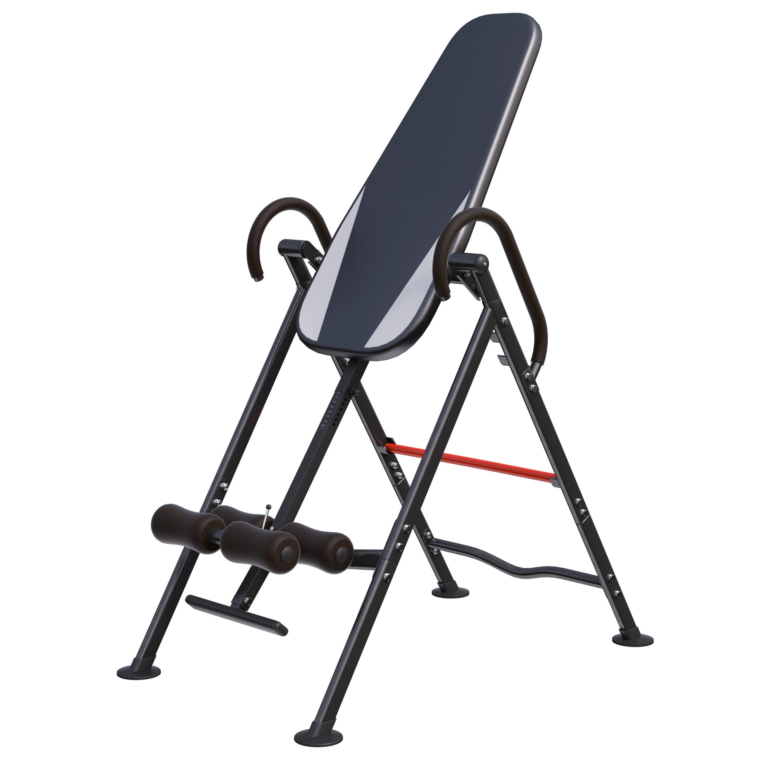 GORILLA SPORTS Rückentrainer Inversionsbank, 180°, Schwerkrafttrainer, Streckbank, Inversionstisch, (1-tlg., Volle Vertikale Inversion), Klappbar, Verstellbar, bis 110 kg, Entlastung der Wirbelsäule, Fitness