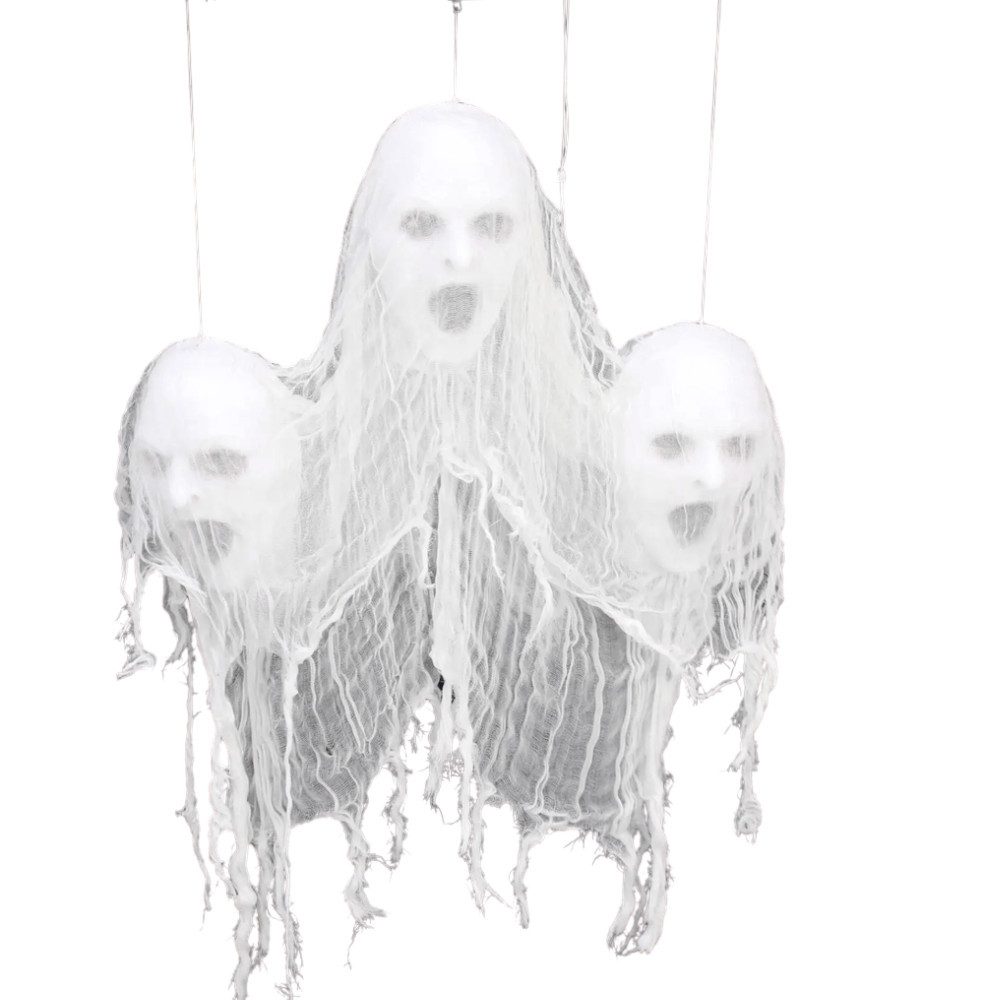 Home-trends24.de LED Dekofigur Geist Hänger Halloween Deko Gruselsound mit Bewegung