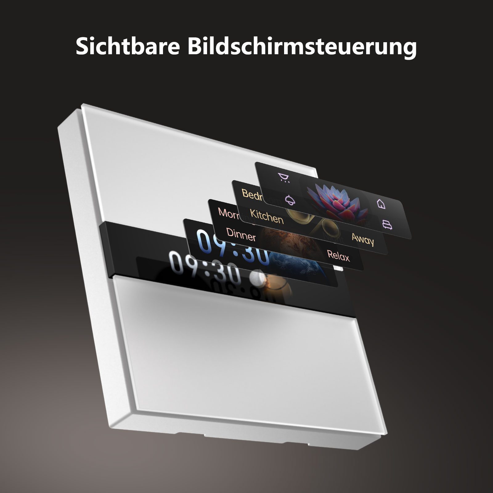 Aqara Display Switch V1 EU, Smarter Lichtschalter, mit LCD-Display, Erfordert Aqara Zigbee Hub