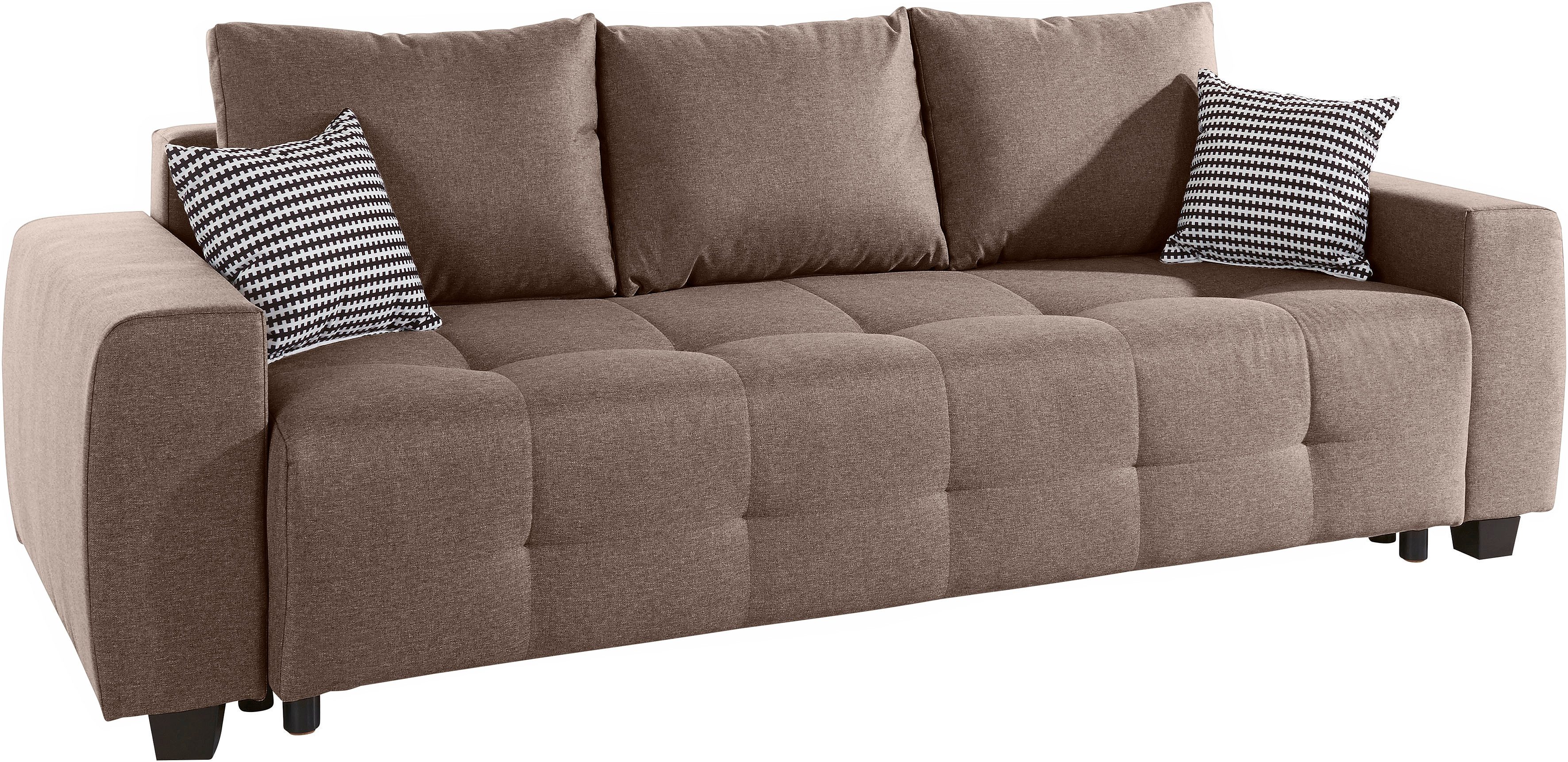 OTTO home Schlafsofa Bella mit Bettkasten, Gästebett 142x194, in 3 Qualitäten, inkl. Kissen, LUXUS - Taschenfedern mit Topper - Schlafen wie im Bett, Dauerschläfer