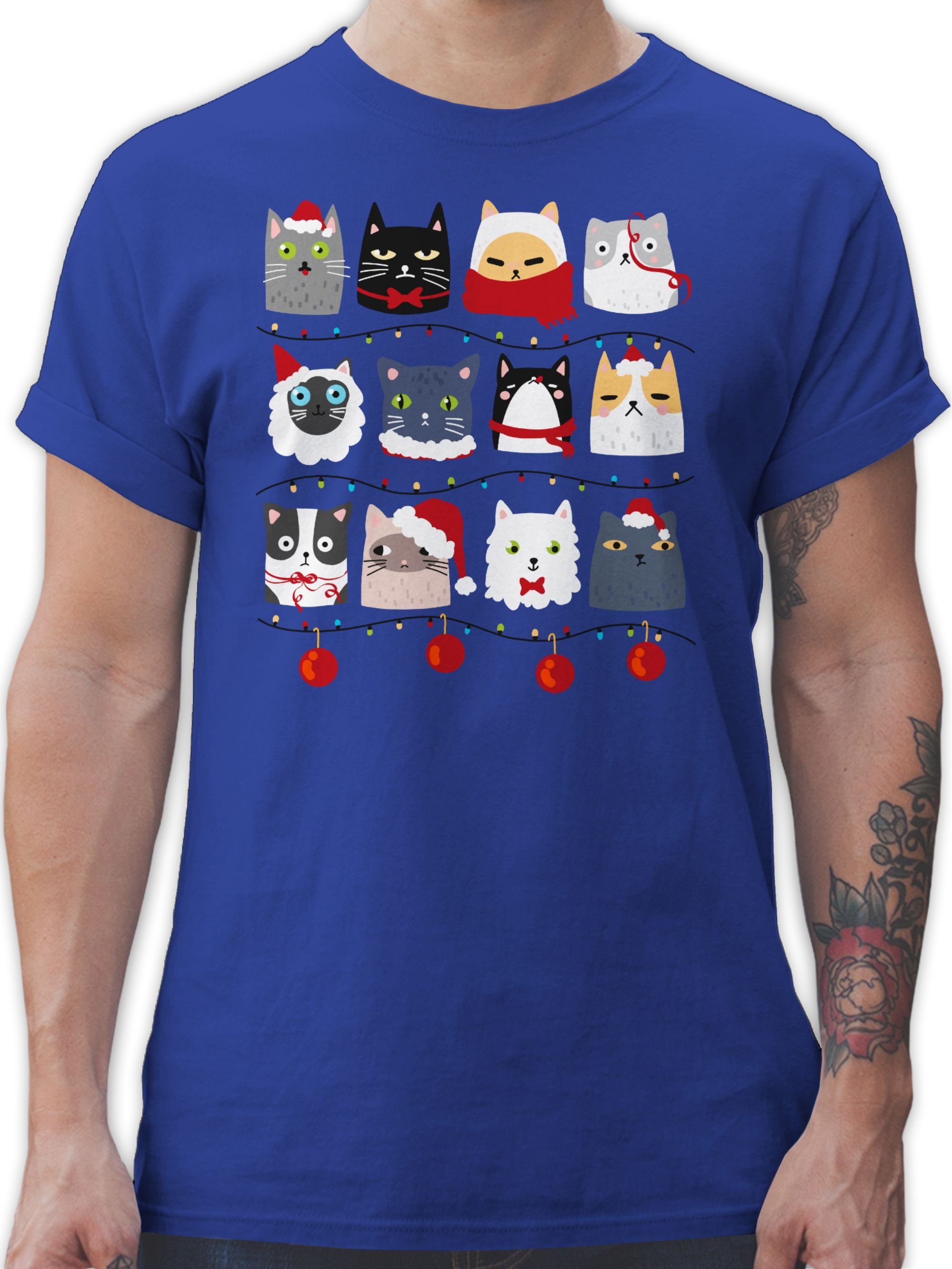T-Shirt Katzen zu Weihnachten I Weihnachtsmotiv Katzen