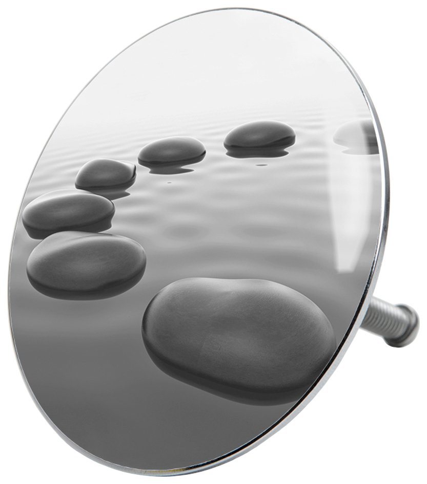 SANILO Stöpsel »Black Stones«, für Badewannen und Duschen, Ø 7,2 cm