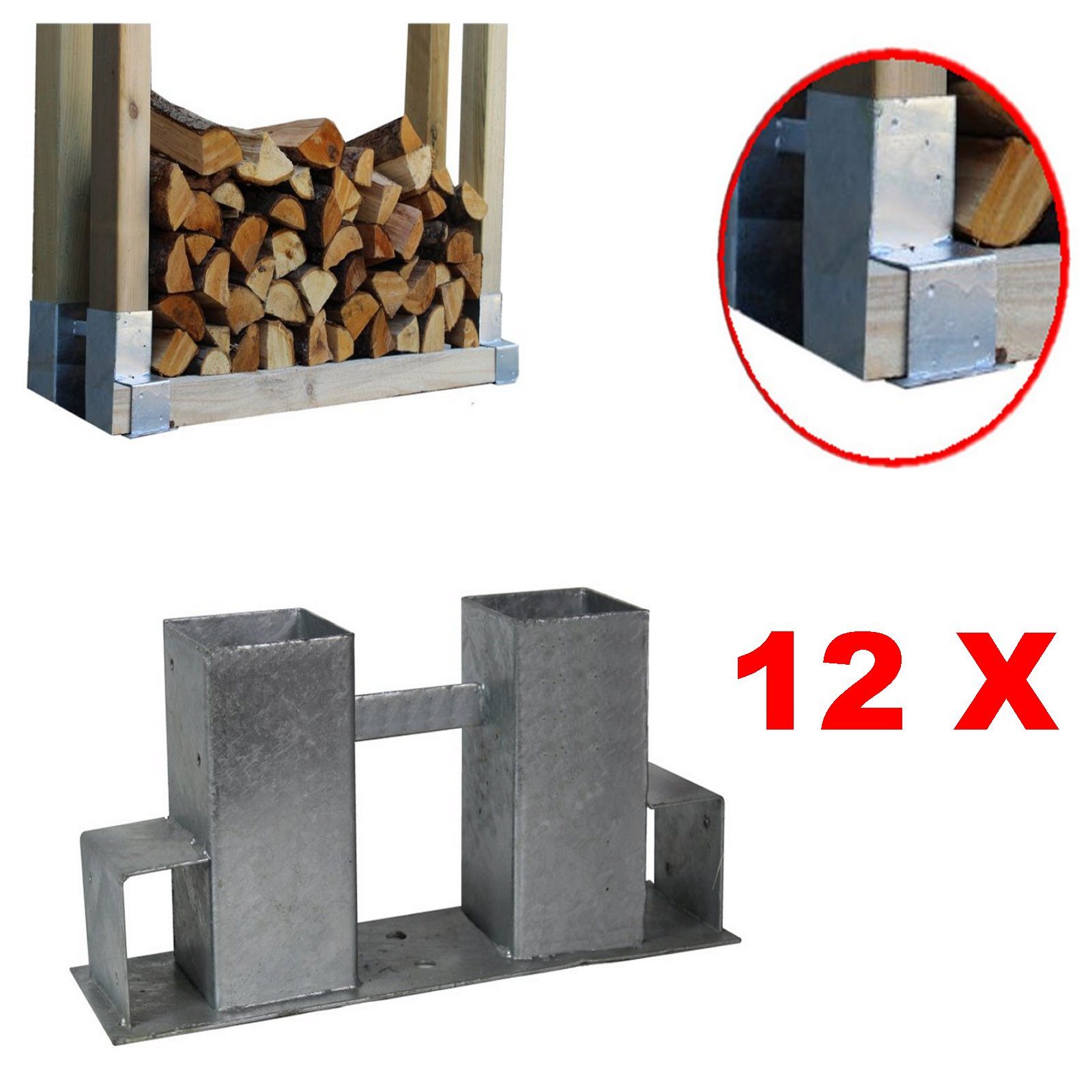 TRUTZHOLM Kaminholzregal Holzstapelhilfe Stapelhilfe Holzstapelhalter Brenn günstig online kaufen