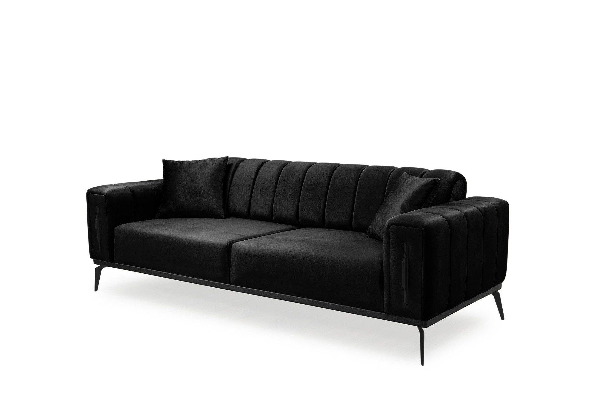 Palms-Store Sofa Valenzo wählbar in 6 Samtfarben und Sitzvarianten, Spar-Set, 3-Sitzer mit integrierter Schlaffunktion