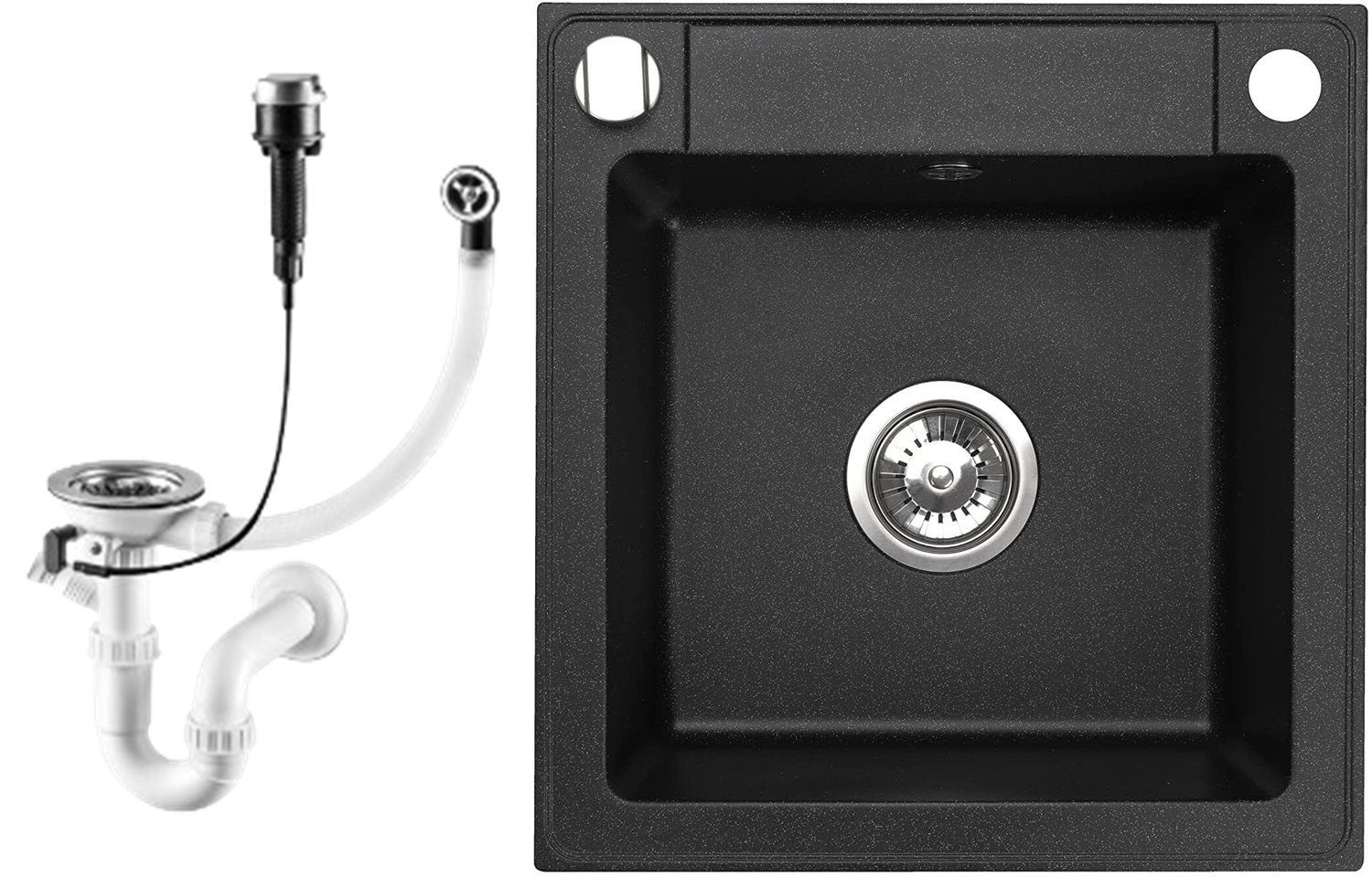 Faizee Möbel Granitspüle Granitspüle 44x46 Küchenspüle Eckig Einbaugranitsp günstig online kaufen