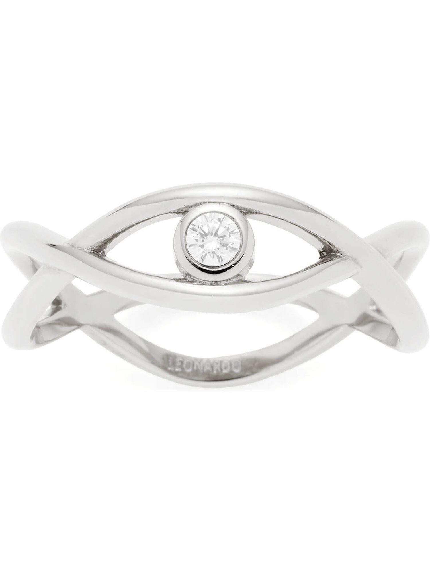 LEONARDO Fingerring Leonardo Damen-Damenring Edelstahl Zirkonia, Zirkonia