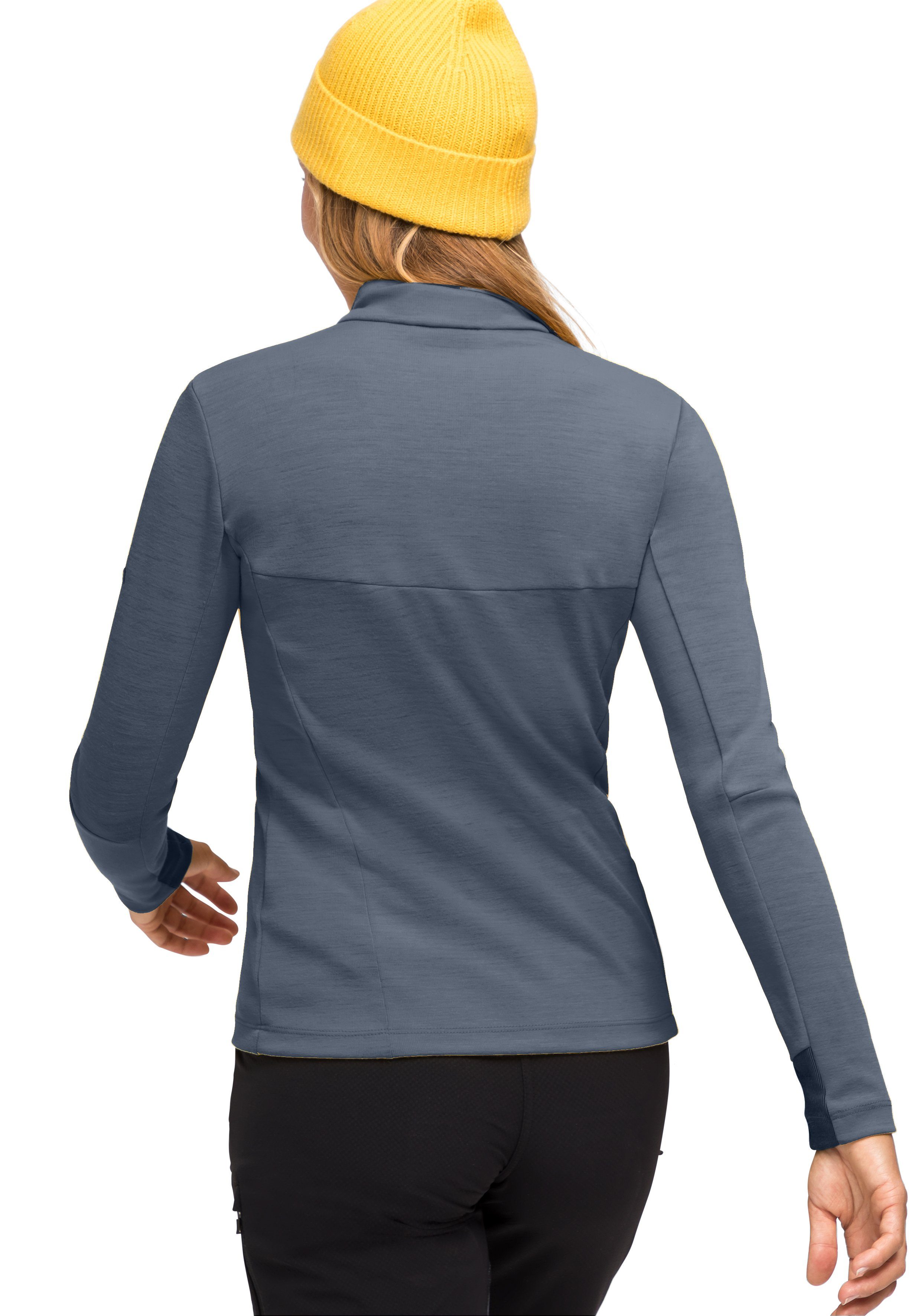 funktionaler HZ Damen, Midlayer Atmungsaktivität Funktionsshirt Sports für graublau W hohe Skutvik Maier