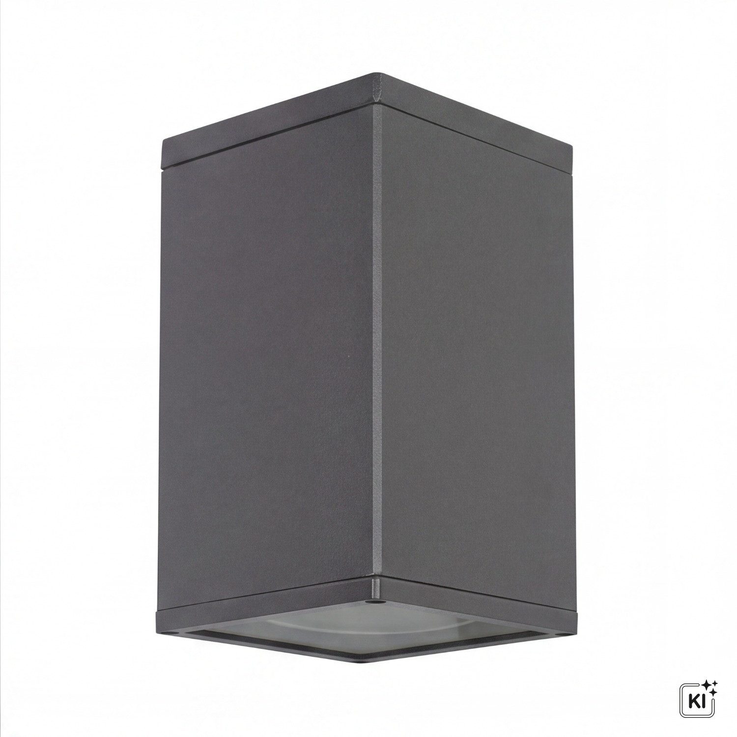 Licht-Erlebnisse Außen-Deckenleuchte ONTARIO, ohne Leuchtmittel, Außenleuchte IP54 Anthrazit E27 Glas Metall Modern Außenlampe Hof