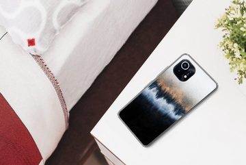 MuchoWow Handyhülle Abstrakt - Gold - Luxus - Blau, Phone Case, Handyhülle Xiaomi Mi 11, Silikon, Schutzhülle