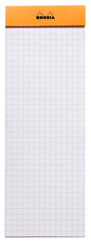 Thumbnail - Rhodia Notizheft 10x Gehefter Notizblock No.8 7,4x21cm 80 Bl kariert 80g Orange 8200C, Rhodia, Blöcke, Hefte und Notizbü...