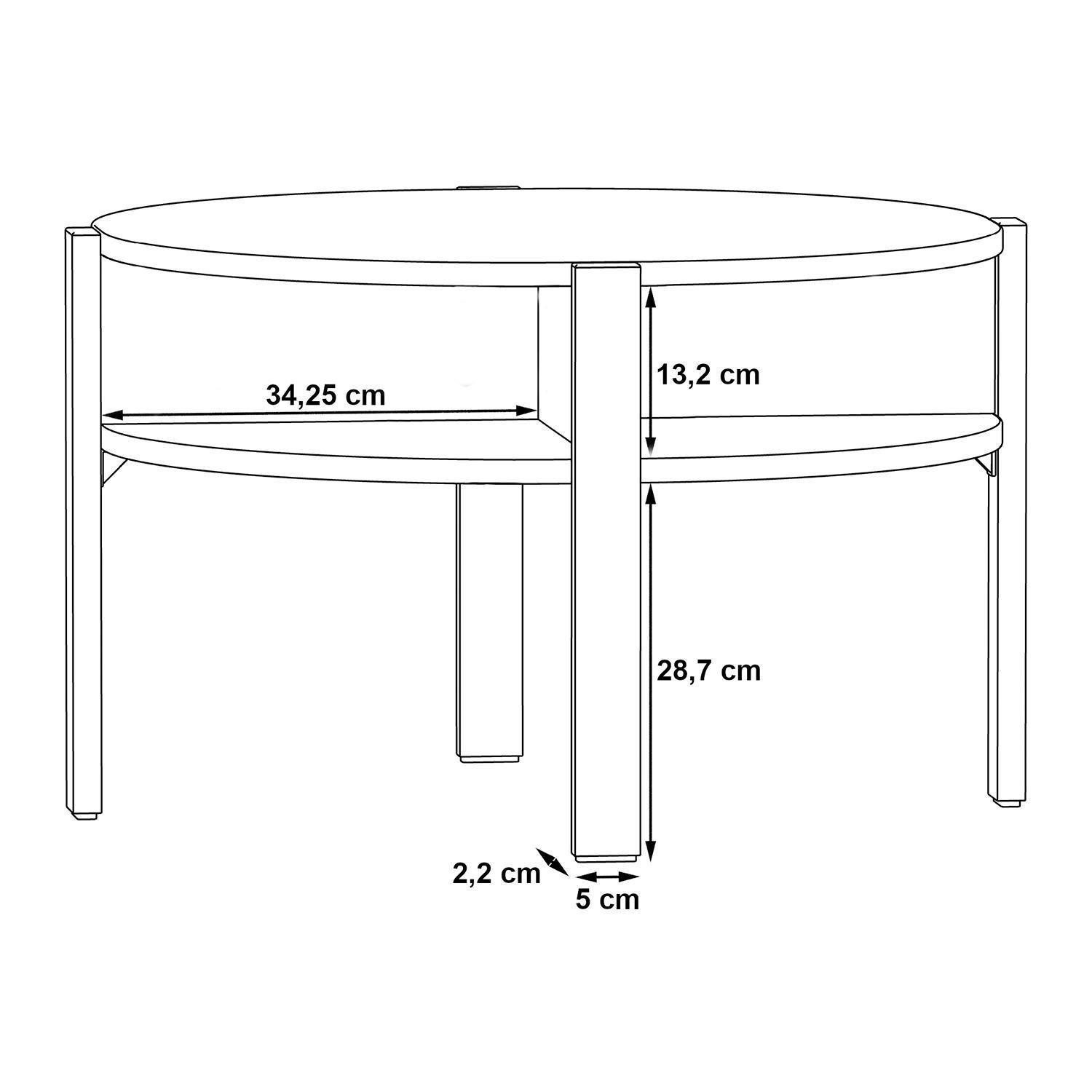 FORTE Couchtisch TOBAGO, Ø 75 cm, günstig online kaufen