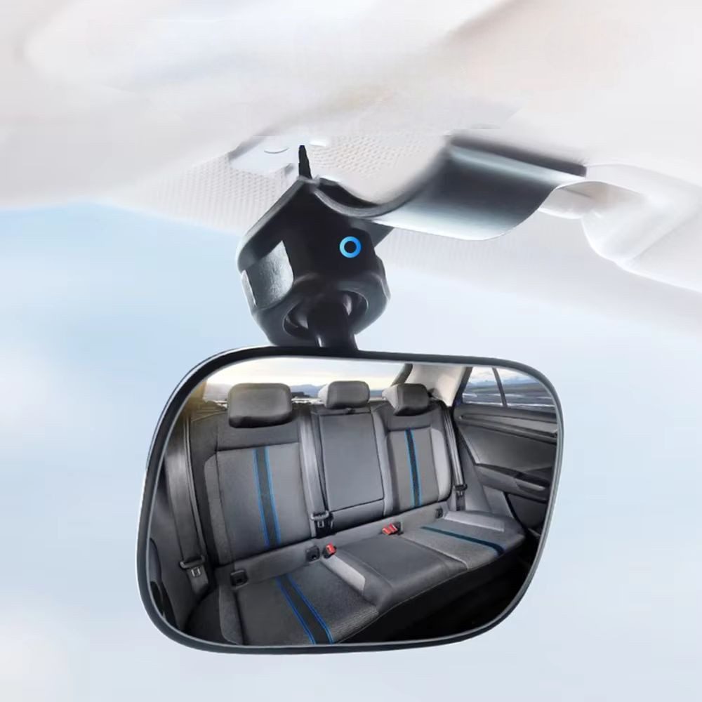 Montegoni Autospiegel Auto Innen Rückspiegel Weitwinkel – Baby & Kind Sicherheits Spiegel (Innenraum Zubehör Set, 1× Auto Rückspiegel), Weitwinkel Spiegel, 360° drehbar, bruchsicheres Acryl