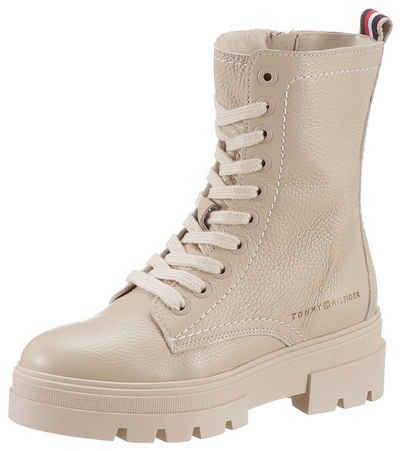 Tommy Hilfiger MONOCHROMATIC LACE UP BOOT Schnürstiefelette mit Logodruck seitlich