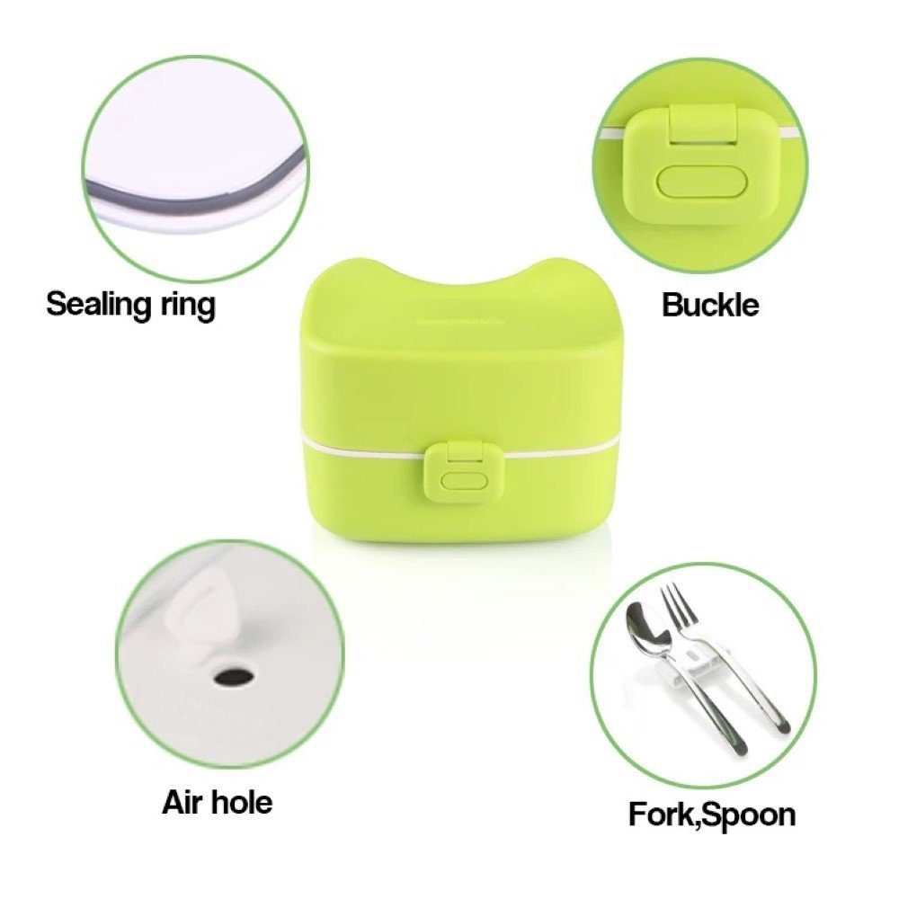 mit auslaufsicher, majoma - Lunchbox mikrowellengeeignet, Set auslaufsicher, Lunchbox BPA-freie mit Materialien, (Kopmakt, Lunchbox mikrowellengeeignet Besteck Besteck),