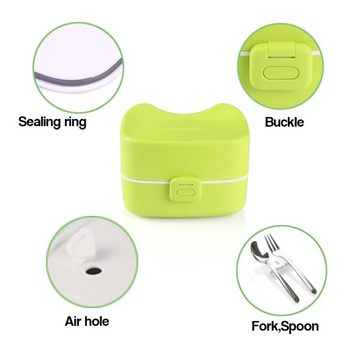 majoma Lunchbox LunchFresh Pro: Premium Lunchbox-Set mit Besteck für unterwegs, (Kopmakt, Lunchbox mit Besteck), BPA-freie Materialien, auslaufsicher, mikrowellengeeignet