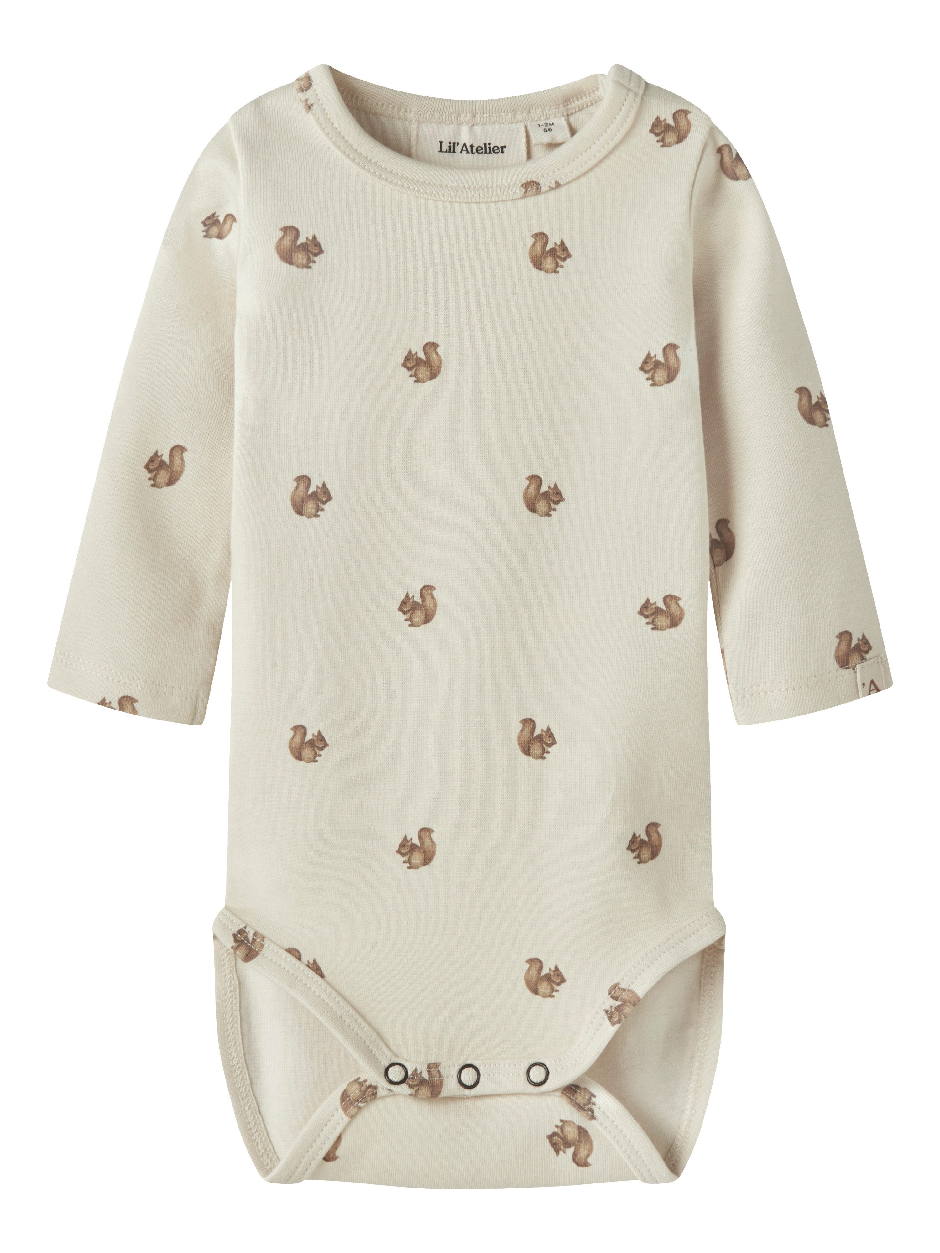Lil' Atelier Langarmbody NBNLAYO KIM LS SLIM BODY LIL NOOS Baumwollmischung