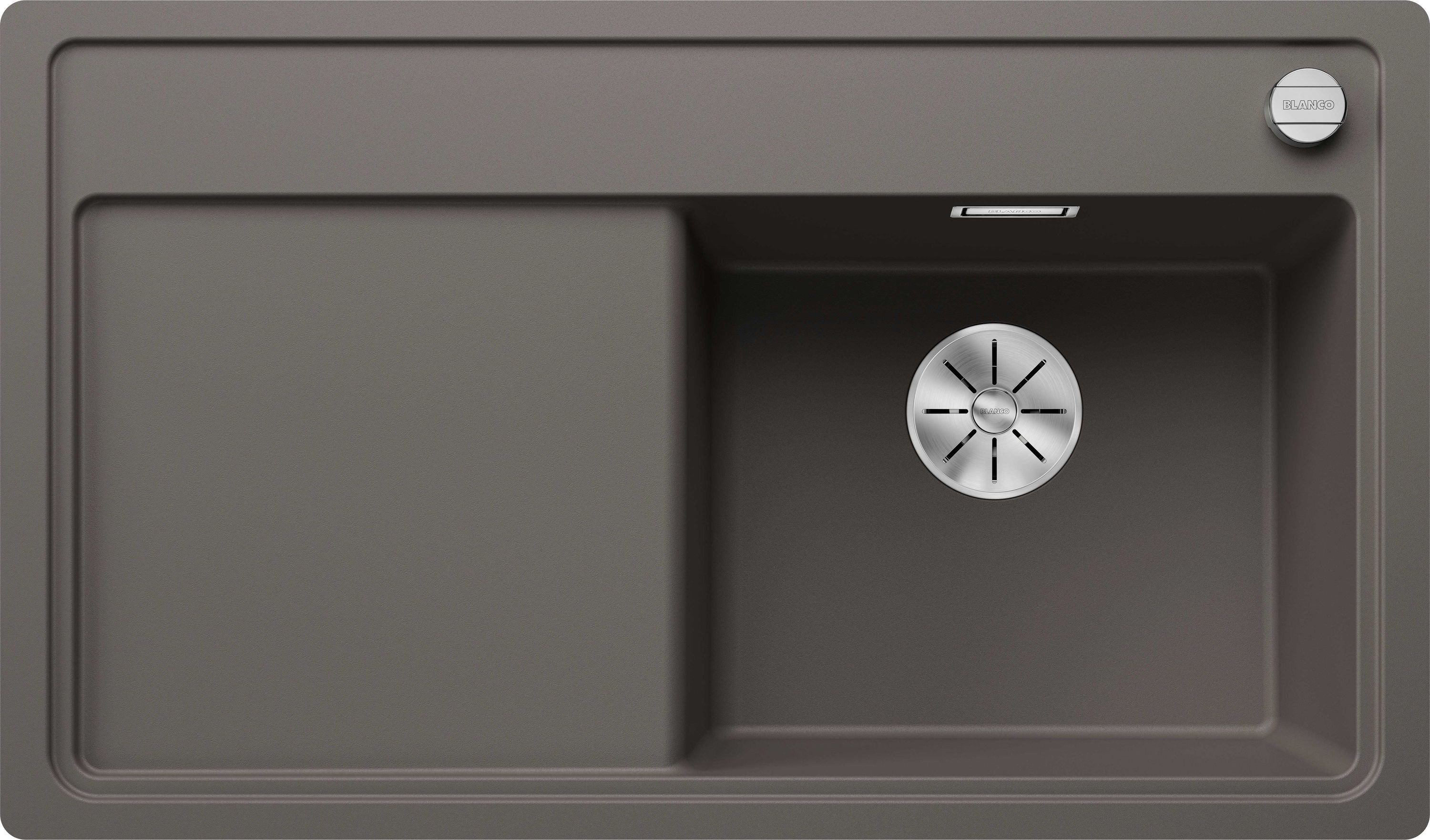 Einbauspüle ZENAR 45 S-F Einbauspüle SILGRANIT vulkangrau ab 45 cm Excenter