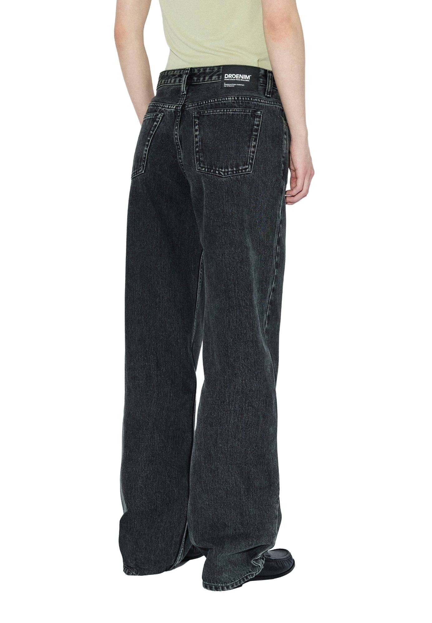 Dr. Denim Relax-fit-Jeans Jeans Dr. Denim Hill Aged Black Weites, gerades Bein, leicht taillierter Saum