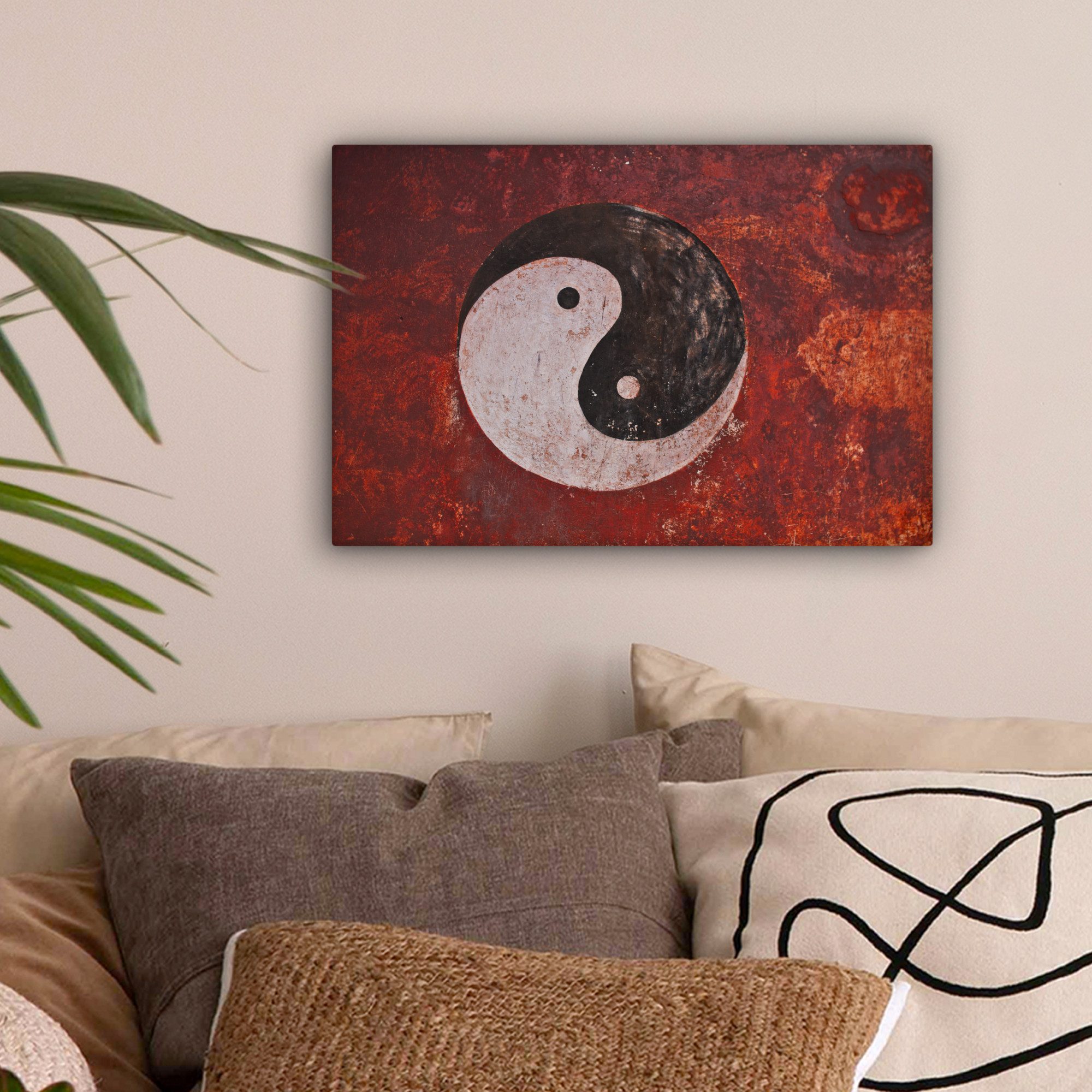 OneMillionCanvasses® Leinwandbild Wandgemälde von Yin und Yang in einem chi günstig online kaufen