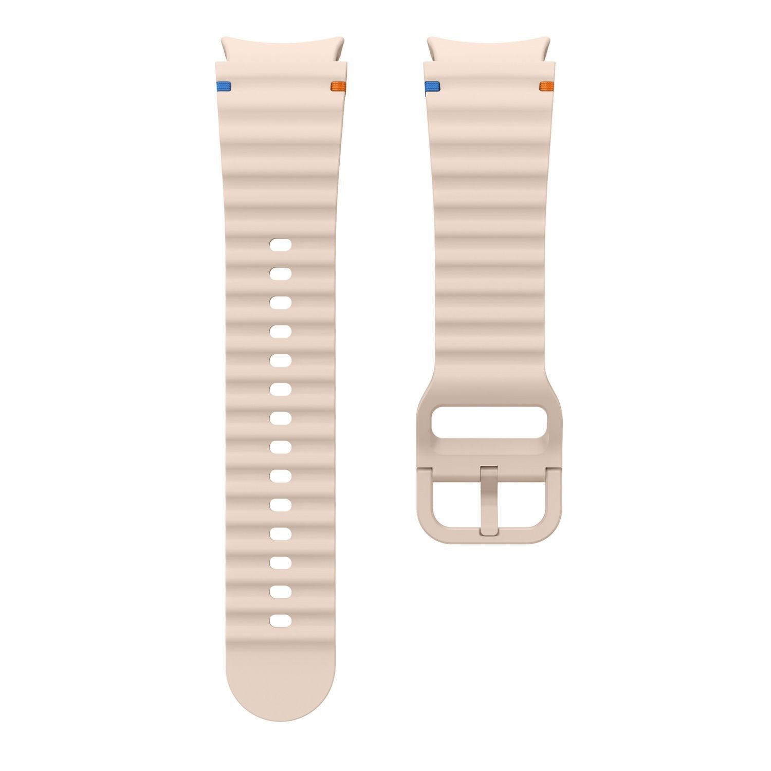 Wigento Smartwatch-Armband Für Samsung Galaxy Watch 7 44 / 40mm Silikon Wellen Design Band Rosa – Bild 5 von 5
