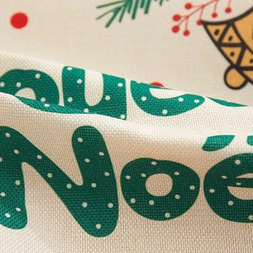Kissenhülle dekorativ Weihnachten Kissenbezug, MC Star (4 Stück), Quadrat linen gedrucktes Muster