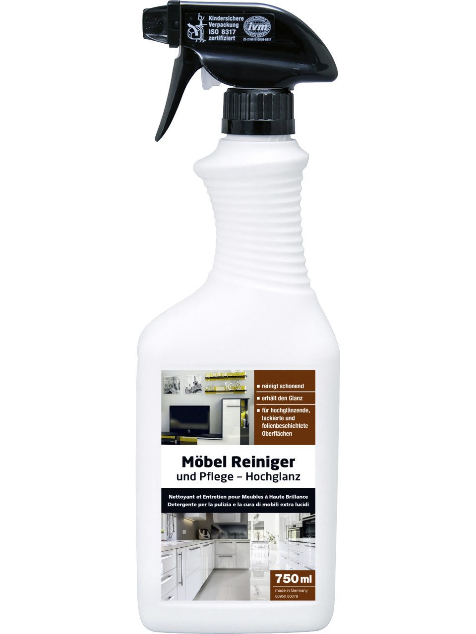Glutoclean Möbel Reiniger und Pflege hochglanz 750 ml Universalreiniger