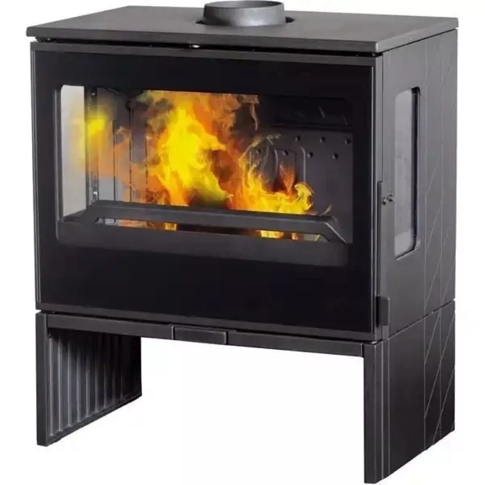 Plamen Kaminofen Plamen Eco 50 Kaminofen 12 kW Gusseisen mit Panoramascheibe