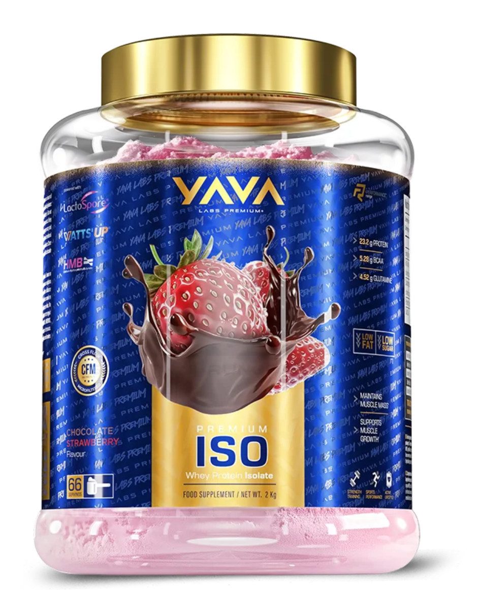 YAVA Labs YAVA LABS® Premium ISOLATE 2kg Whey Protein Pulver, 1 er Einzelprodukt à 2000 g, Premium Protein Isolat 23,15g Protein pro Portion