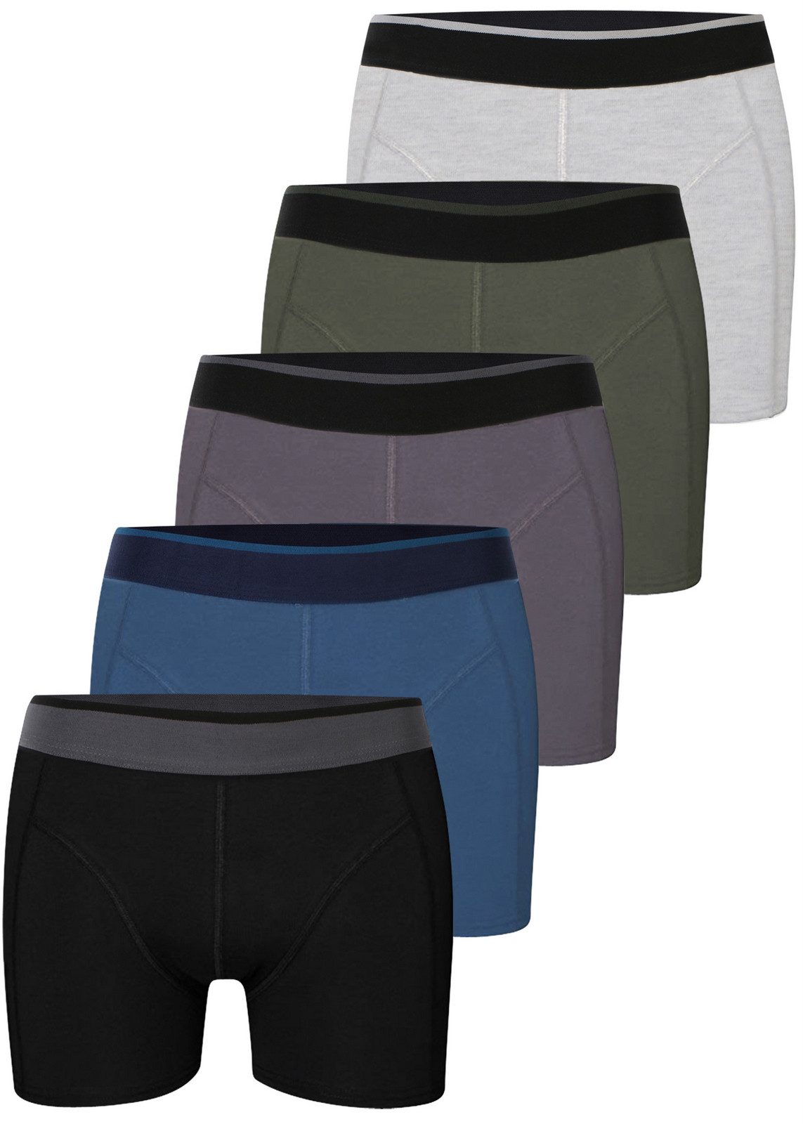 LOREZA Boxershorts 5 Herren Boxershorts Baumwolle Unterhosen Unterwäsche S- günstig online kaufen