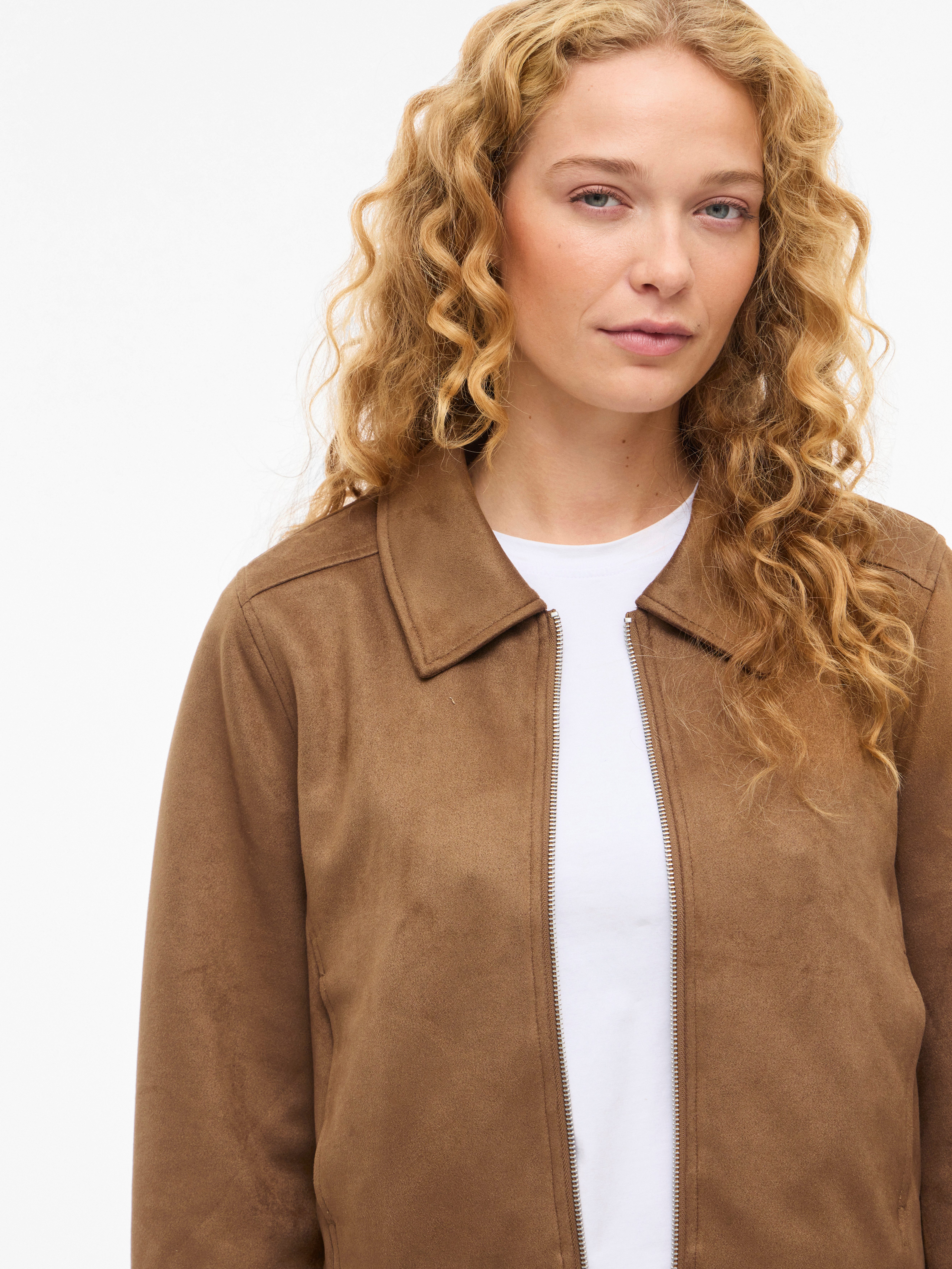 Vila Lederimitatjacke VIMOODY L/S FAKE SUEDE JACKET - NOOS