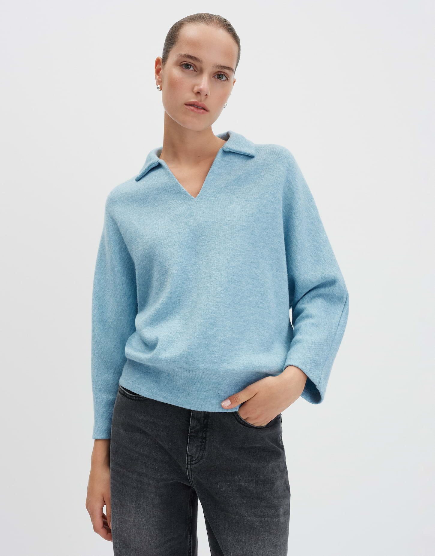 someday Sweatshirt Ulica weite Passform, Batwing Fit, Mélange-Effekt