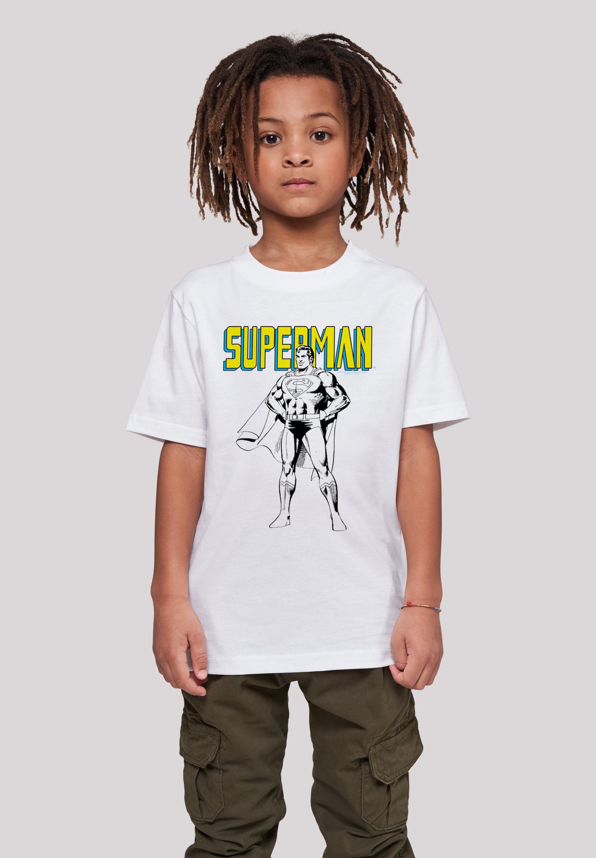 F4NT4STIC Kinder with Superman Tee Kids Pose Mono Kurzarmshirt Action Basic (1-tlg)