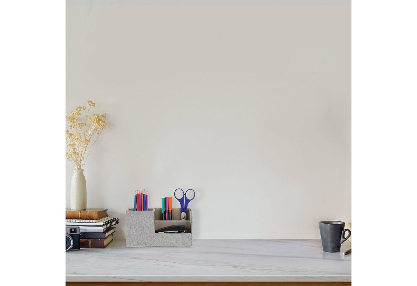 Thumbnail - relaxdays Organizer Schreibtisch Organizer Leinen-Optik
