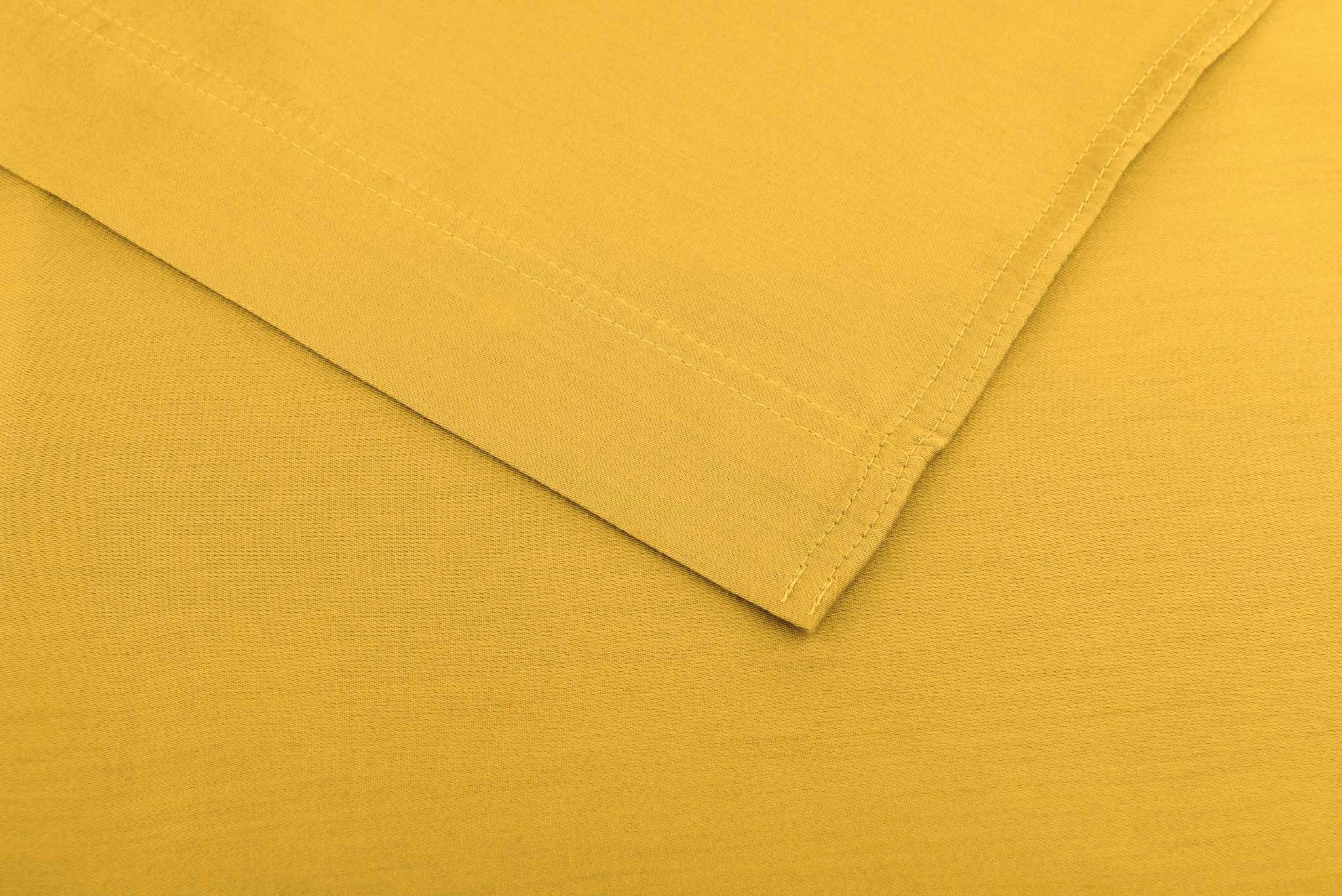 ZO HOME Spannbettlaken Satinado Laken 160x290 Ochre Gold 160x290, Baumwolle, Gummizug: Rundum, (1 Stück)