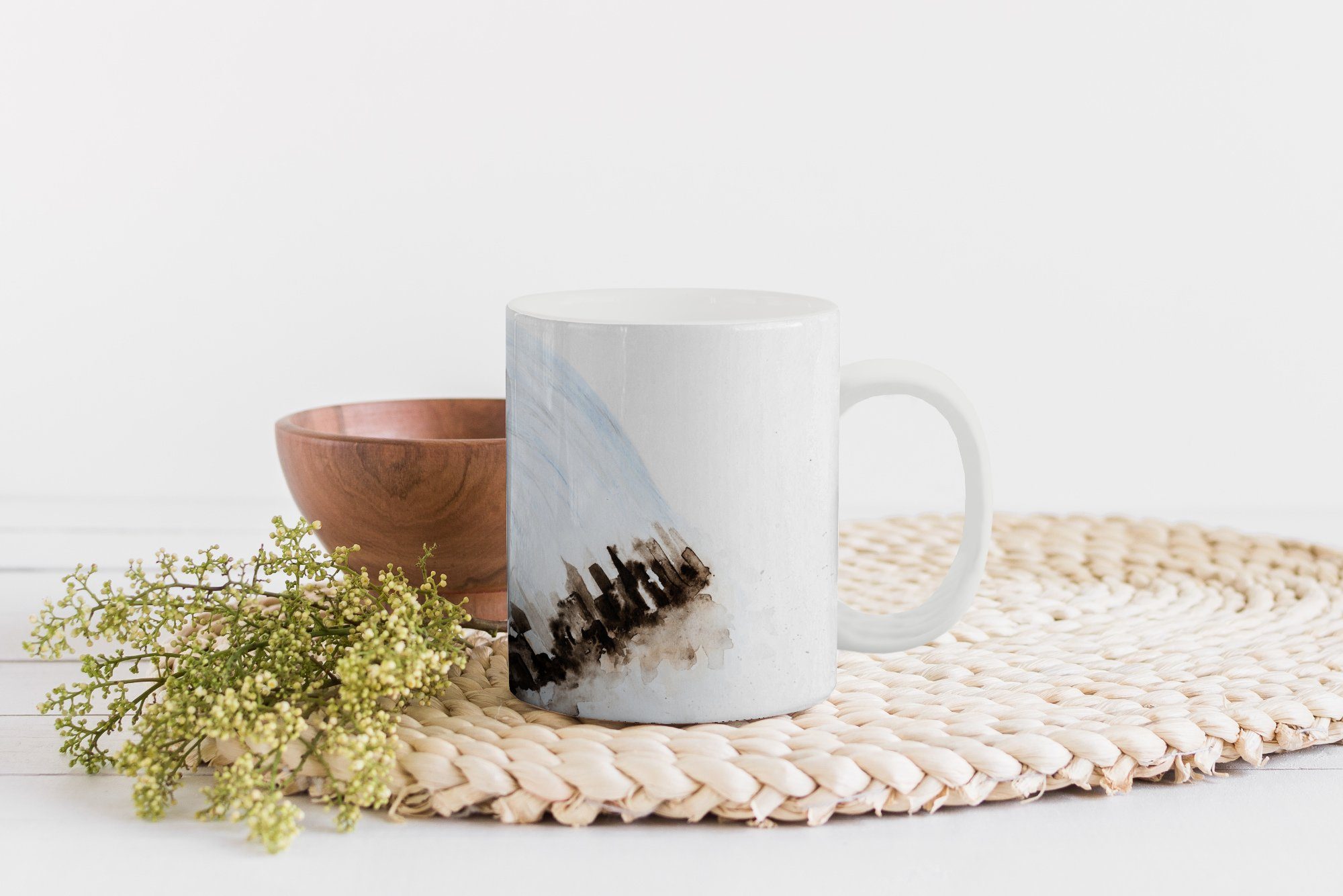 Keramik, Teetasse, - Kaffeetassen, - Adler Becher, Geschenk Vogel Teetasse, Aquarell, MuchoWow Tasse