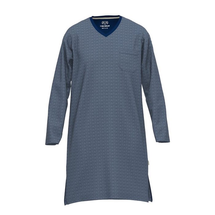 CECEBA Nachthemd Herren Nachthemd mit langem Arm (1-tlg) Baumwolle
