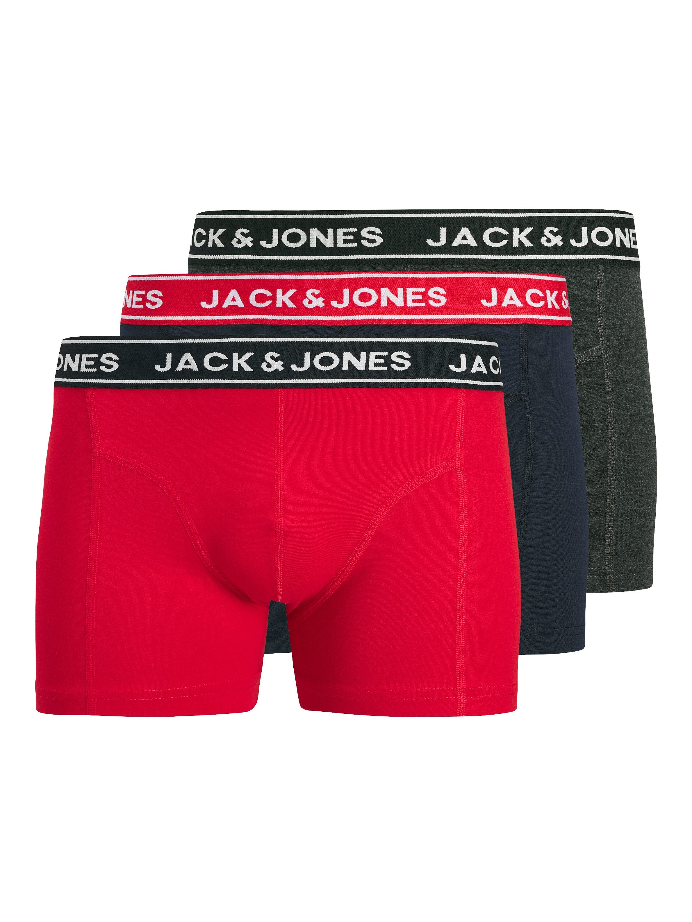 Jack & Jones Trunk JACHECTOR SOLID TRUNKS 3 PACK (Packung, 3-St) Baumwollmischung, elastischer Bund