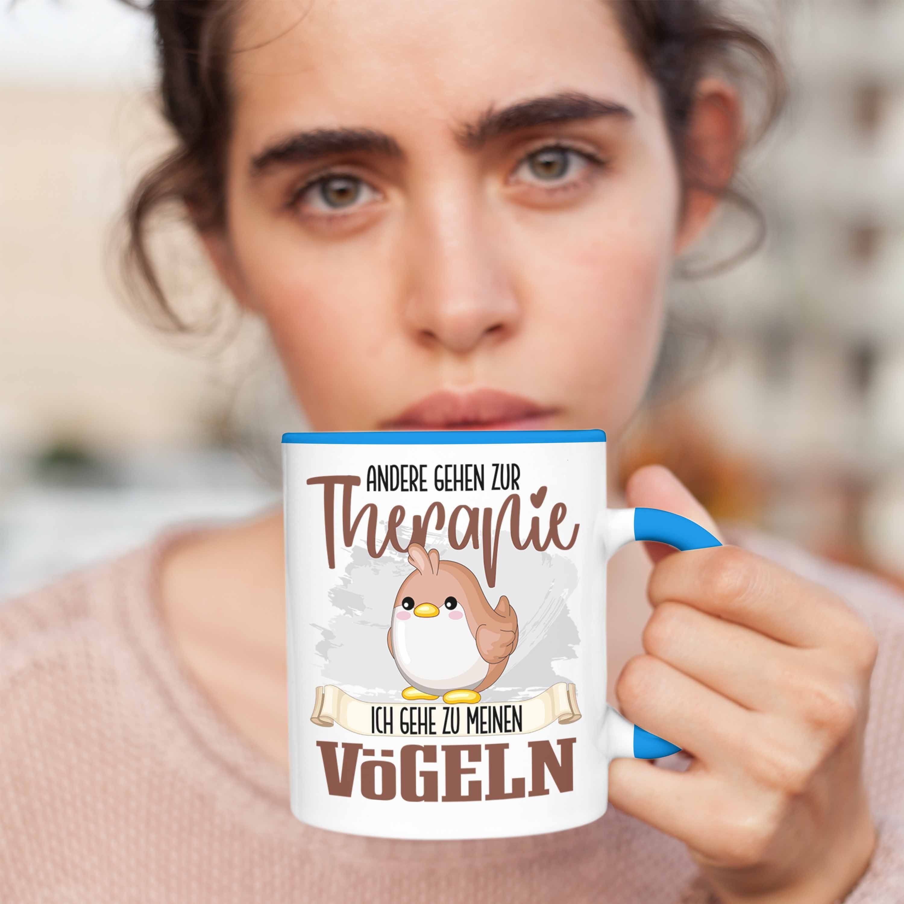 Vogel Besitzer Geschenkidee Züchter Vogel Tasse Liebha Trendation Blau Spruch Lustiger Tasse