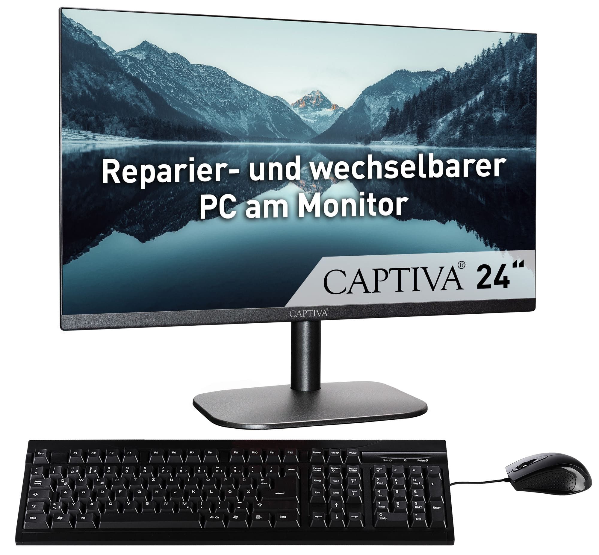 CAPTIVA All-In-One Power Starter I84-883 All-in-One PC (23.80 Zoll, Intel Core 3 100U, Intel Graphics, 32 GB RAM, 1000 GB SSD, Luftkühlung, WLAN, Windows 11 Home)