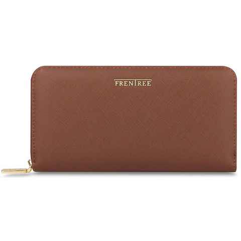Frentree Geldbörse Clutch-Design, Damen Portemonnaie mit RFID Schutz, Smartphonefach, inkl. Geschenkbox