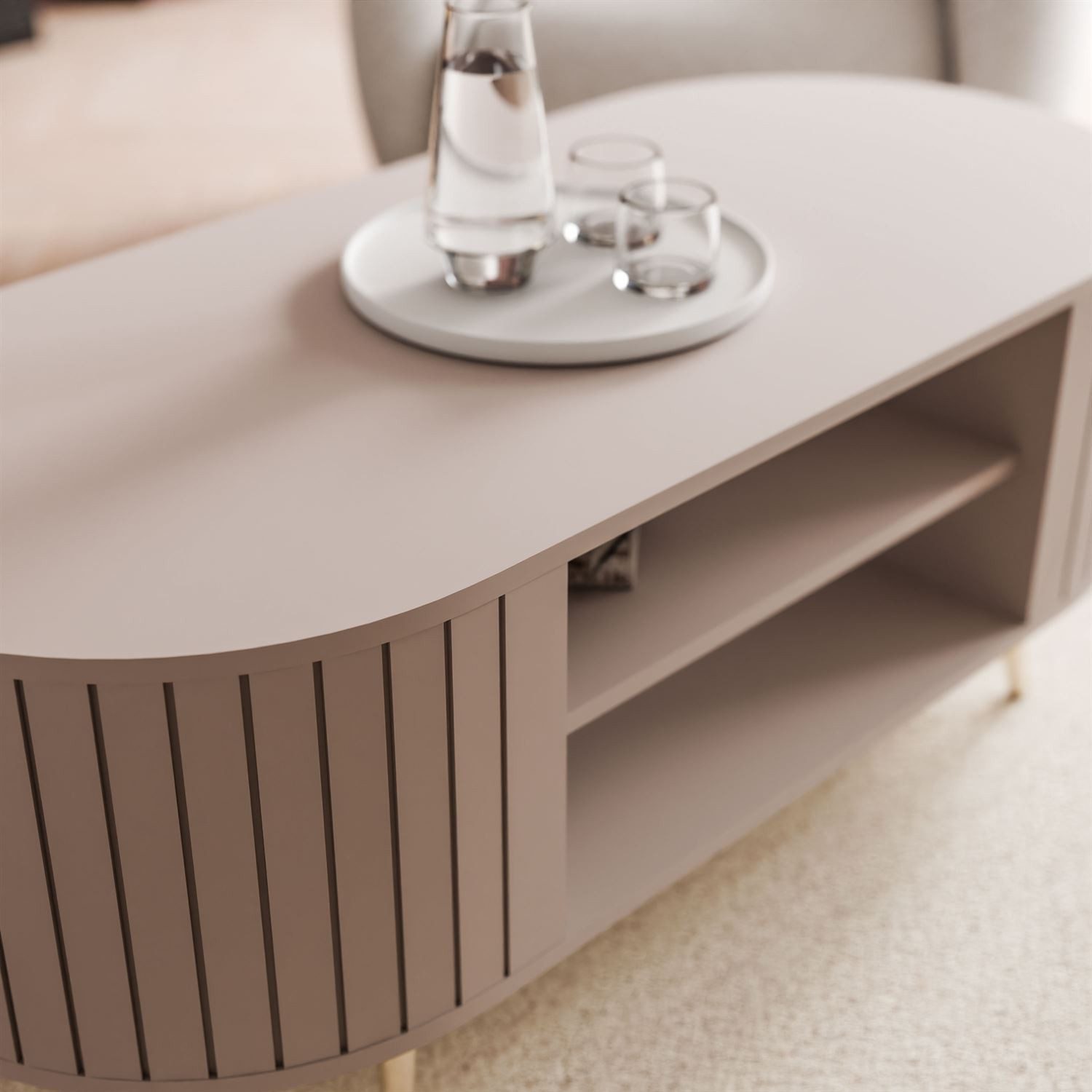 Lookway Couchtisch ELODIE II mit Ablage (1x Couchtisch), 104x45x56 cm – Bild 3 von 5