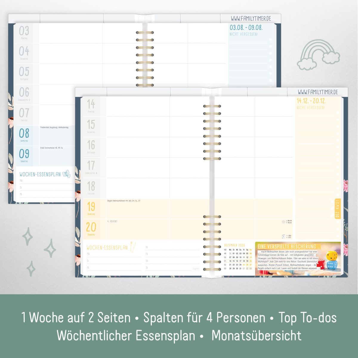 Häfft Familienkalender Family-Timer 2026 / A5+