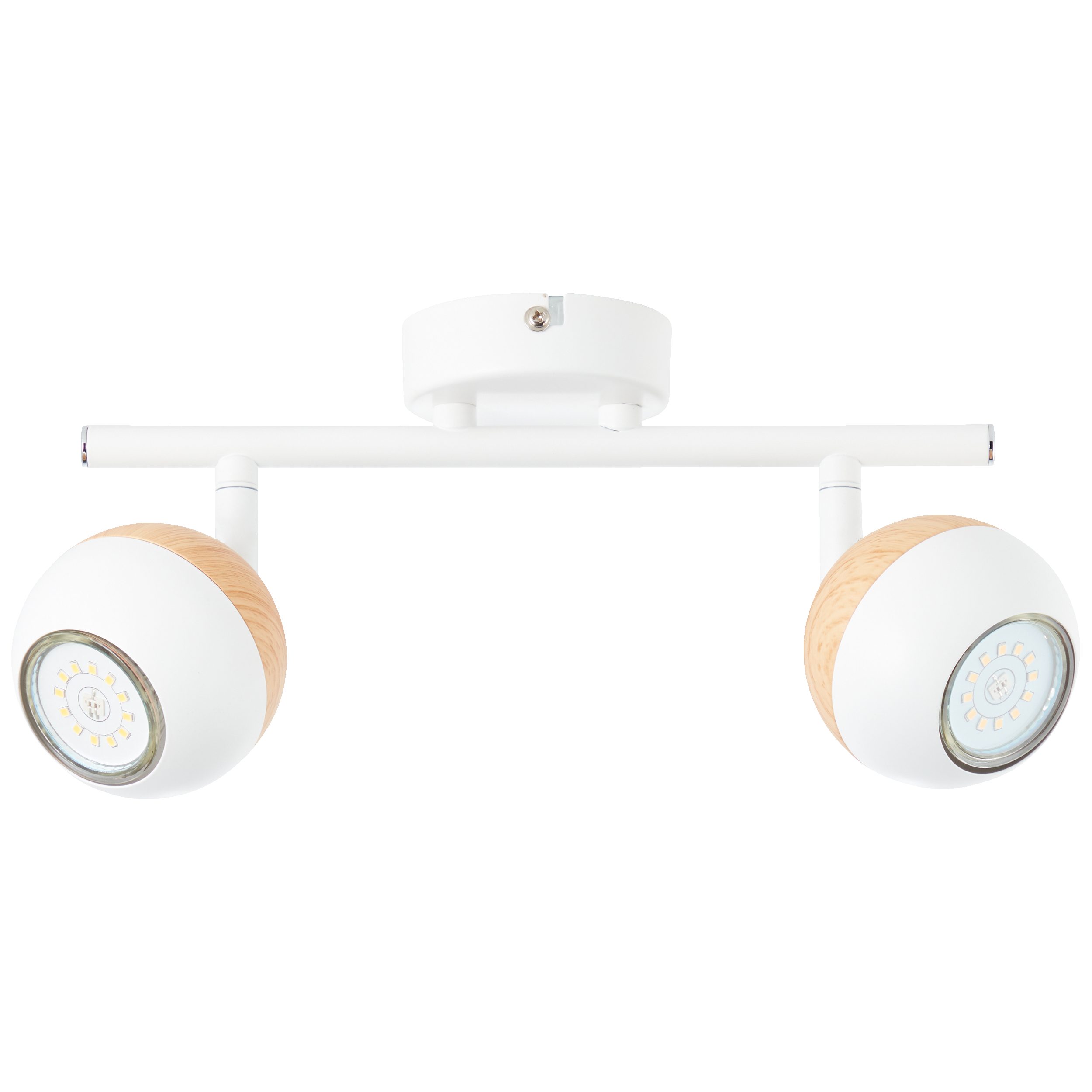 Lightbox Deckenstrahler, LED wechselbar, Warmweiß, LED Deckenstrahler mit warmweißem Licht - schwenkbare Köpfe - Metall