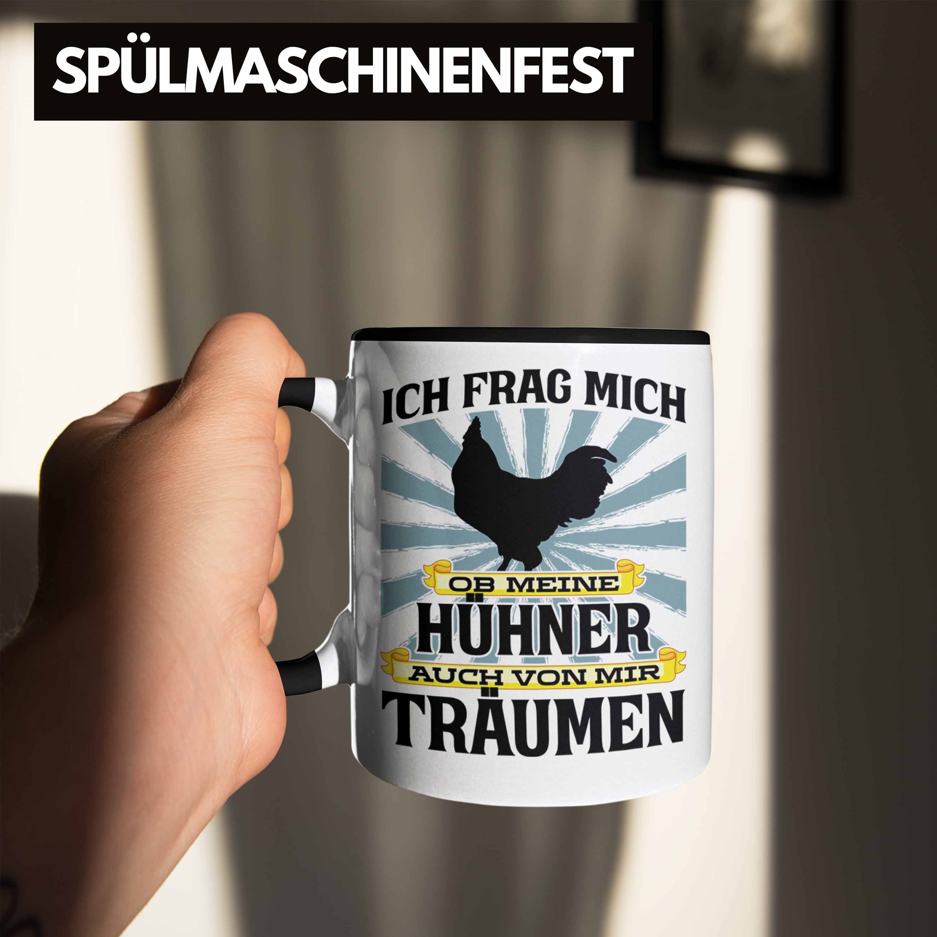 Trendation Geschenk Hühner-Flüsterer Männer Tasse Trendation Landwirtschaft für Landwirt - Spruch Spruch Bauer Kaffeetasse Tasse Schwarz Traktor Geschenke