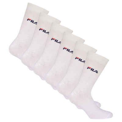 Fila Sportsocken Unisex Socken, 6er Pack - Crew Socks, Strümpfe
