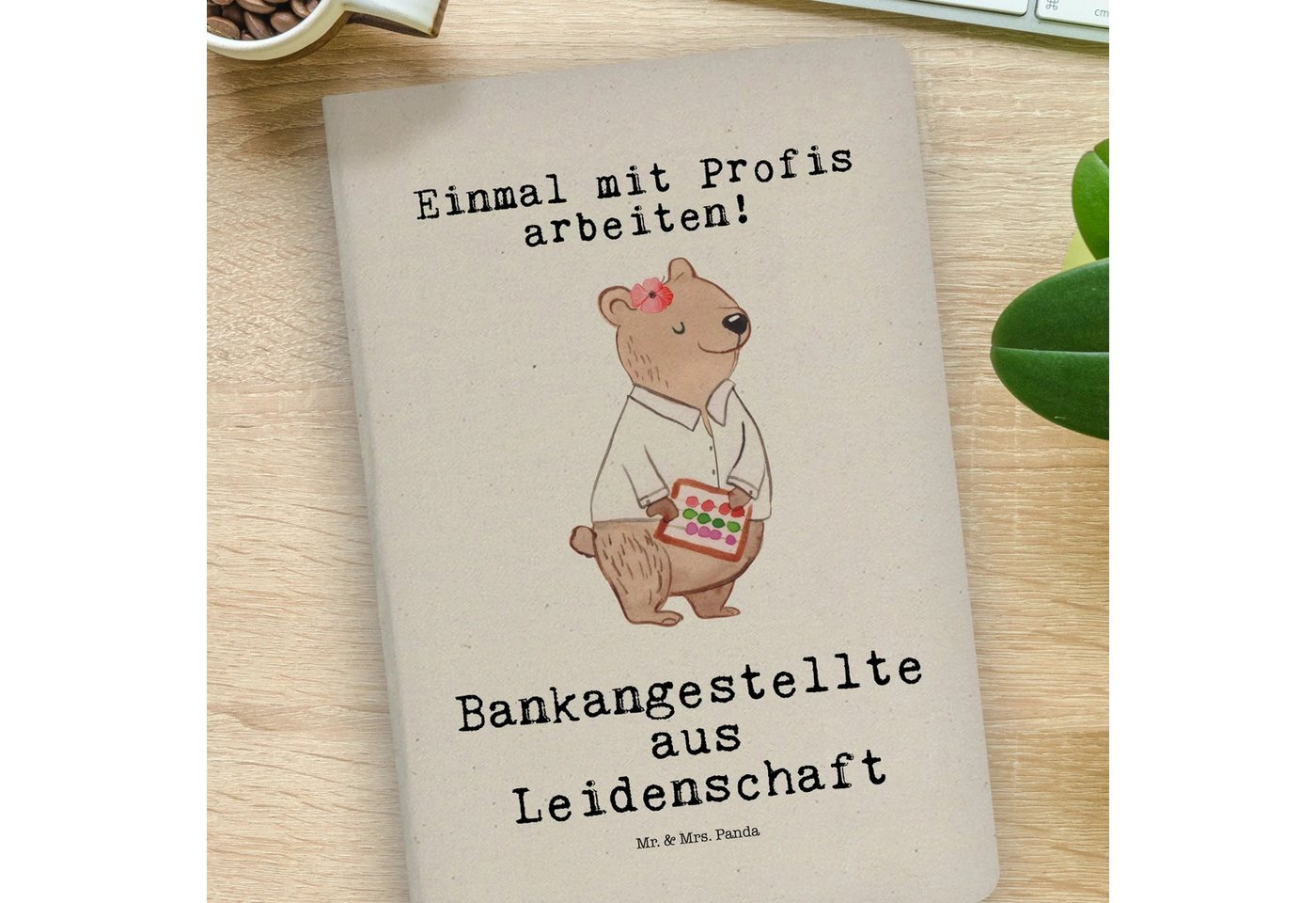 Thumbnail - Mr. & Mrs. Panda Notizbuch Bankangestellte Leidenschaft - Transparent - Geschenk, A4 Notizbuch P Mr. & Mrs. Panda, Echte...