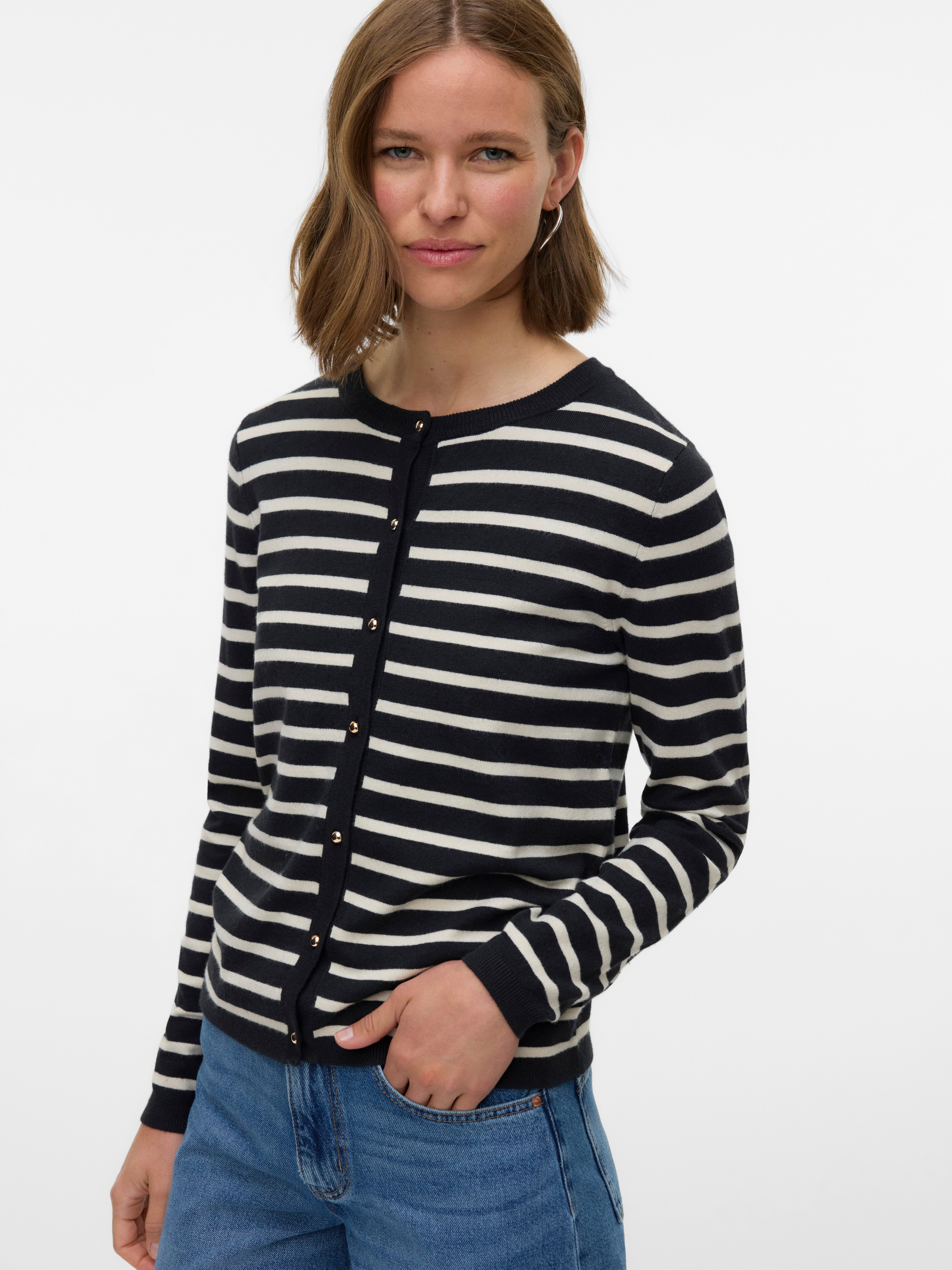 Vero Moda Strickjacke VMHAPPY LS O-NECK günstig online kaufen
