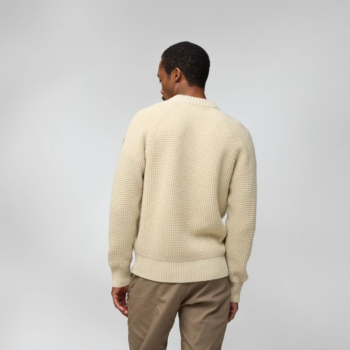 Fjällräven Sweatshirt övik Waffle Knit M Komfortabler Herrenpullover aus Wolle mit hervorragender